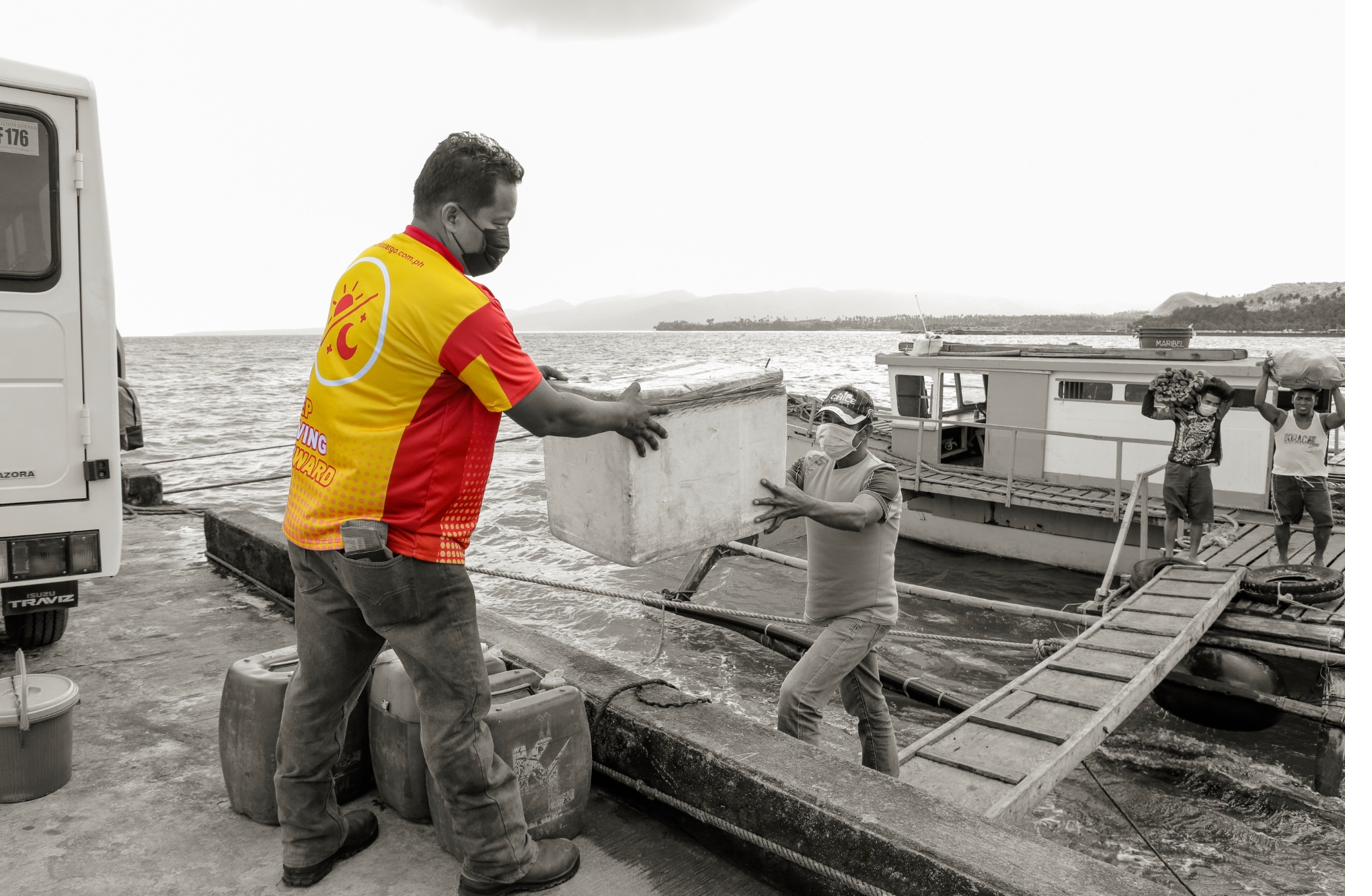 PCF branded truck close-up